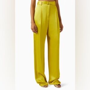 House of Harlow 1960 Vibrant Yellow Satin Trousers